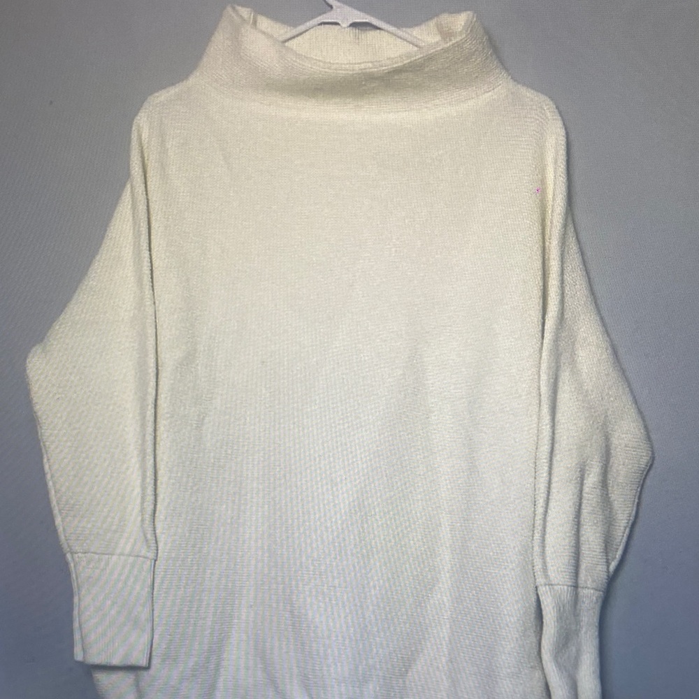 Women's Cream Turtleneck Sweater
